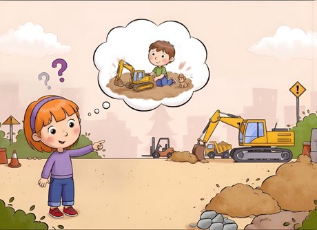 Kiara auf der Baustelle — 1